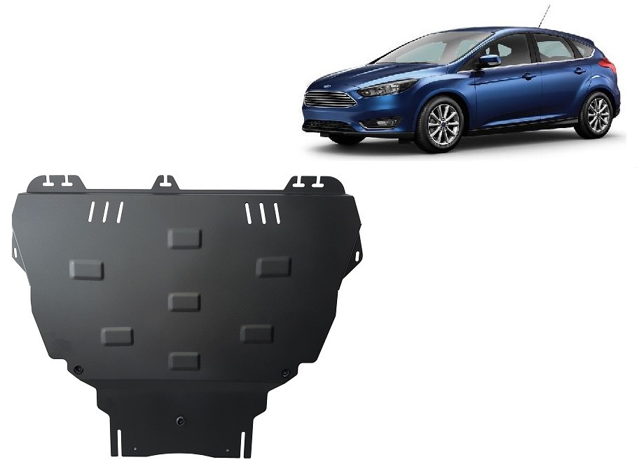 Ford Focus 3 (2010-2018) Engine, Gearbox Skid Plate - 2 mm Steel