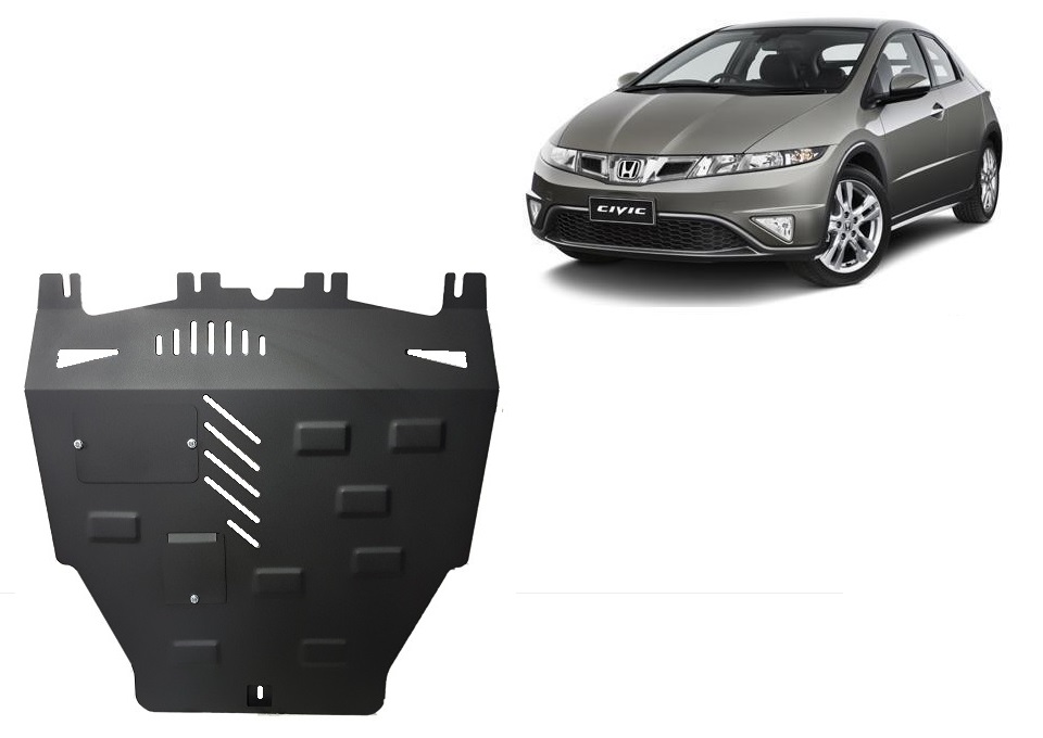 Honda Civic (hayon) (2005-2015) Engine, Gearbox, Radiator Skid Plate - 2 mm Steel