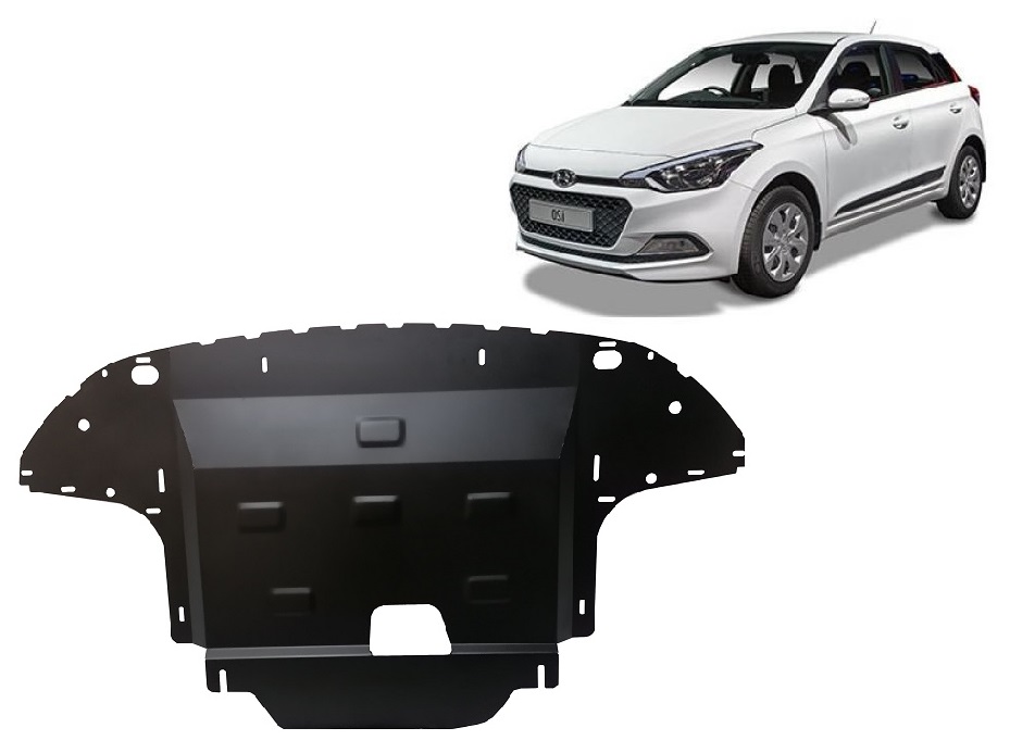 Hyundai i20 (2015-2020) Engine, Gearbox, Radiator Skid Plate - 2 mm Steel