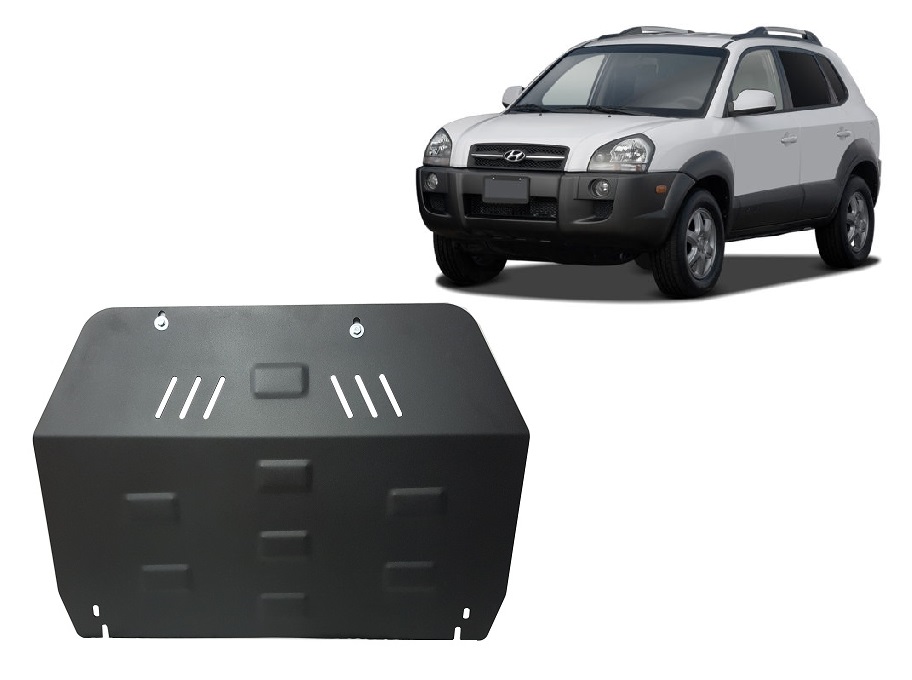 Hyundai Tucson (2004-2015) Engine, Gearbox, Radiator Skid Plate - 3 mm Steel