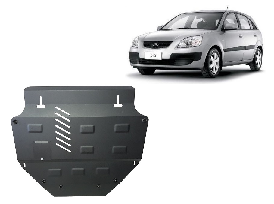 Kia Rio 2 (2005-2011) Engine, Gearbox Skid Plate - 2 mm Steel