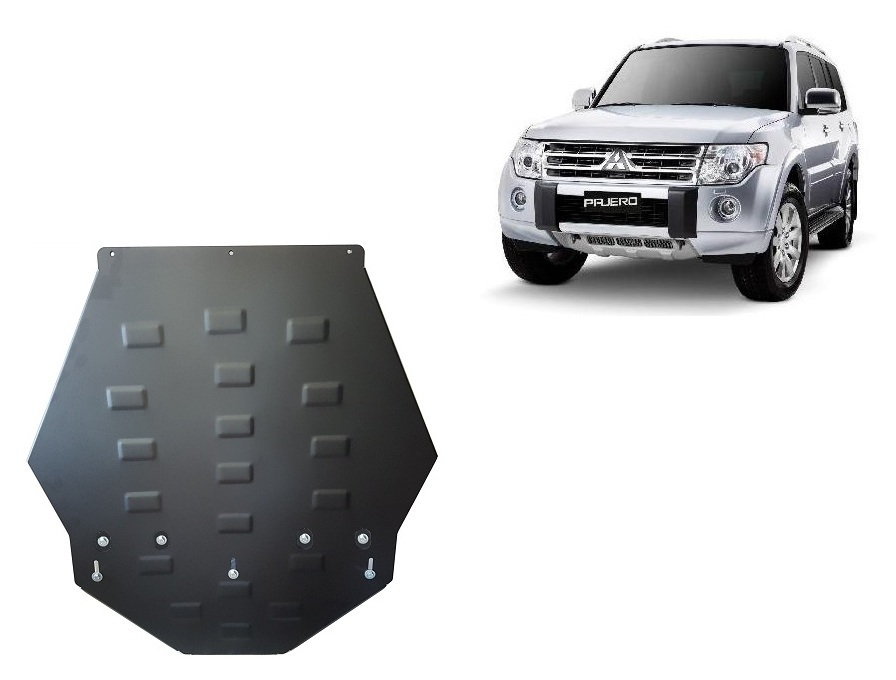 Mitsubishi Pajero 4 (V80, V90) (2007-2021) Gearbox Skid Plate - 3 mm Steel
