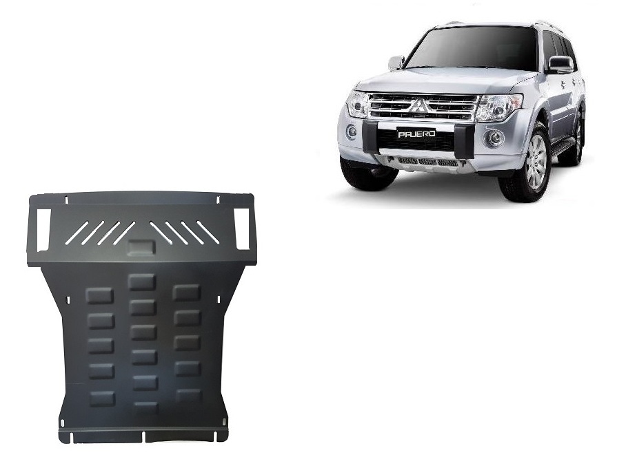 Mitsubishi Pajero 4 (V80, V90) (2007-2021) Engine, Radiator Skid Plate - 3 mm Steel