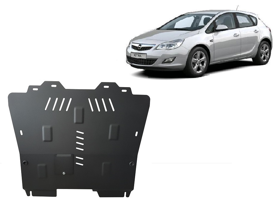 Opel Astra J (2009-2015) Engine, Gearbox, Radiator Skid Plate - 2 mm Steel