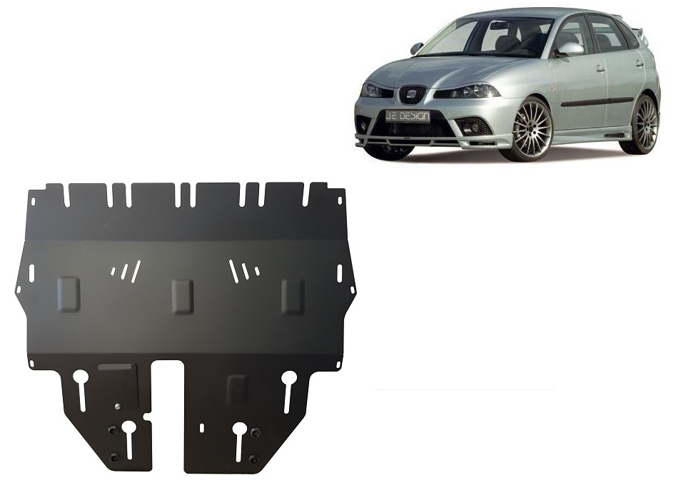 Seat Ibiza Petrol (2002-2017) Engine, Front Bumper, Gearbox, Radiator Skid Plate - 2 mm Steel