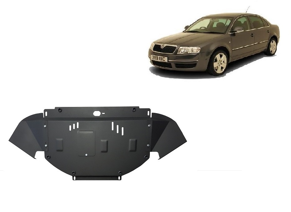 Skoda Superb 2.5 Tdi, V6 (2001-2008) Engine, Front Bumper, Radiator Skid Plate - 2 mm Steel
