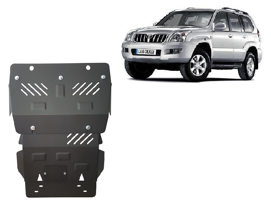 Toyota Land Cruiser J120 (2002-2009) Engine, Radiator Skid Plate - 2 mm Steel