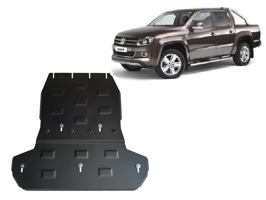Volkswagen Amarok (2010-2022) Differential, Gearbox, Transfer Case Skid Plate - 2 mm Steel
