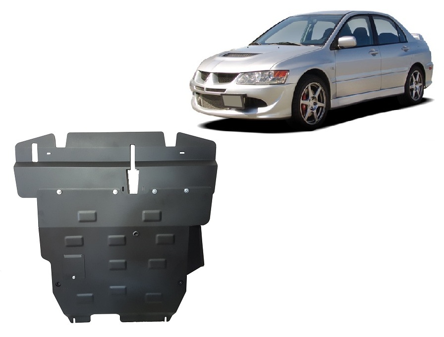 Mitsubishi Lancer (2002-2007) Engine, Front Bumper, Gearbox, Radiator Skid Plate - 2 mm Steel