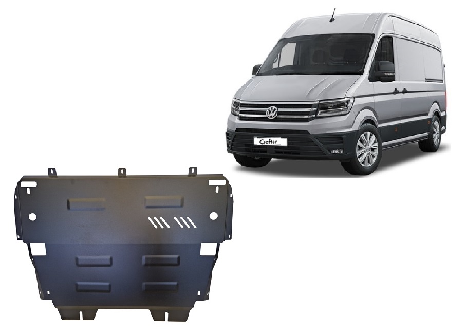 VW Crafter (2017-2026) Engine, Gearbox Skid Plate - 3 mm Steel
