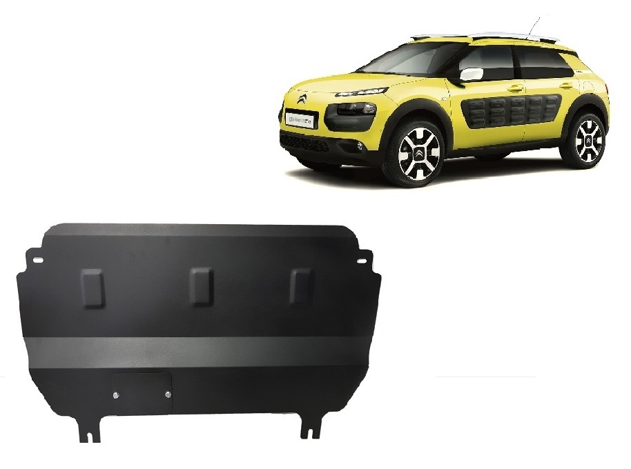 Citroen C4 Cactus (2014-2020) Engine, Gearbox, Radiator Skid Plate - 2 mm Steel