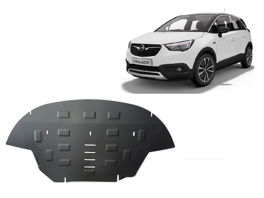 Opel Crossland X (2017-2026) Engine, Front Bumper, Gearbox, Radiator Skid Plate - 2 mm Steel