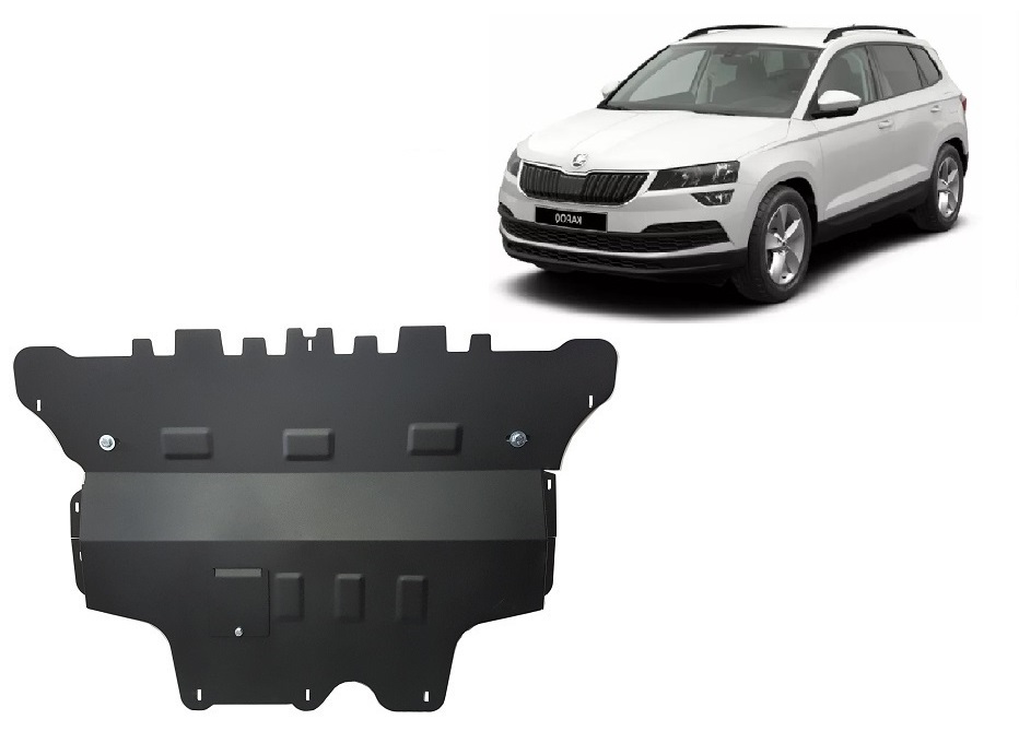 Skoda Karoq - manual gearbox (2016-2026) Engine, Front Bumper, Gearbox, Radiator Skid Plate - 2 mm Steel