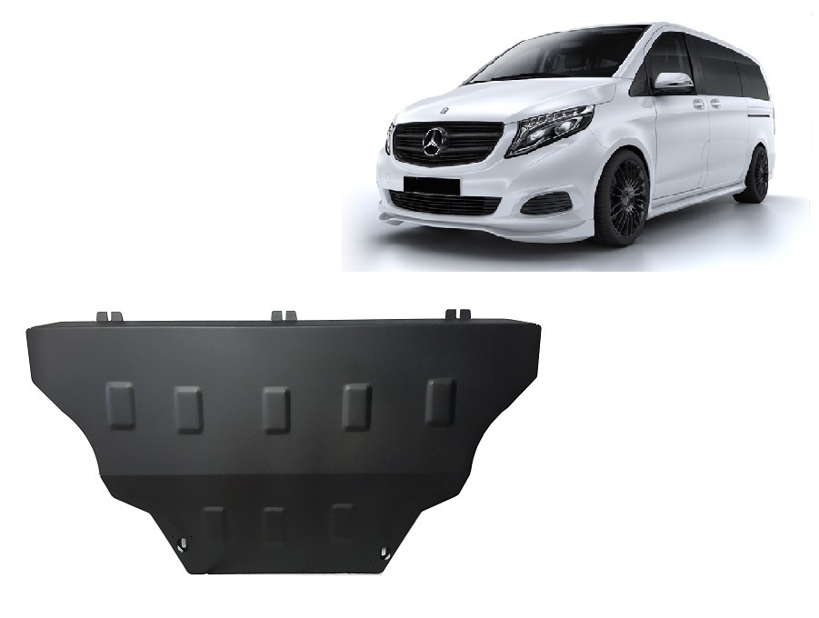 Mercedes Viano W447, 4x2, 1.6 D (2014-2026) Engine, Gearbox, Radiator Skid Plate - 2 mm Steel