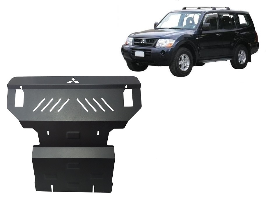 Mitsubishi Pajero 3 (V60, V70) (1999-2007) Engine, Radiator Skid Plate - 2 mm Steel