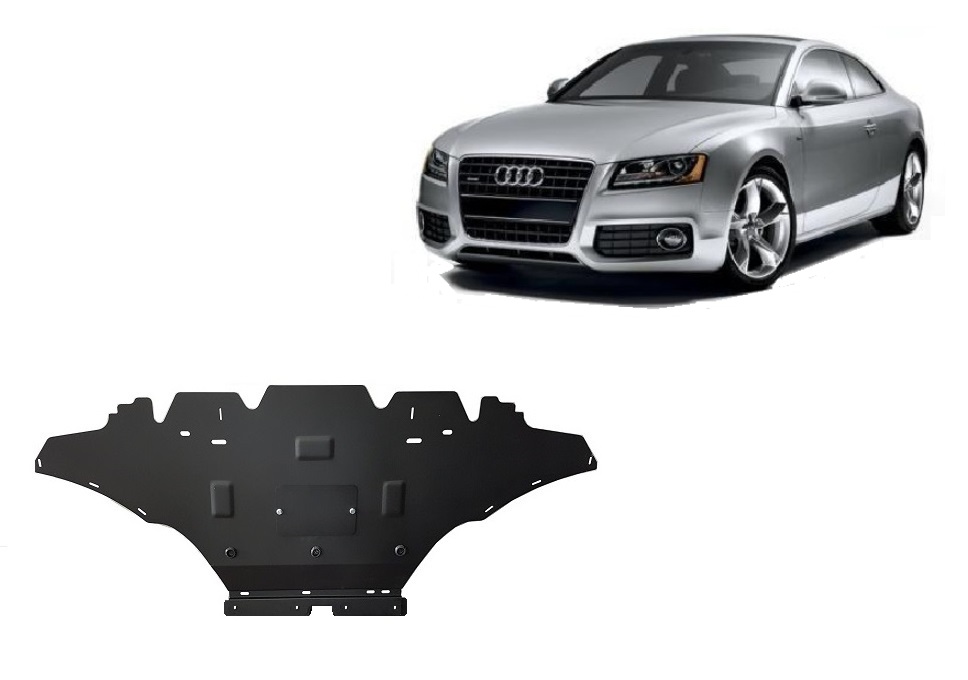 Audi A5 Diesel (2008-2016) Engine, Front Bumper, Radiator Skid Plate - 2 mm Steel