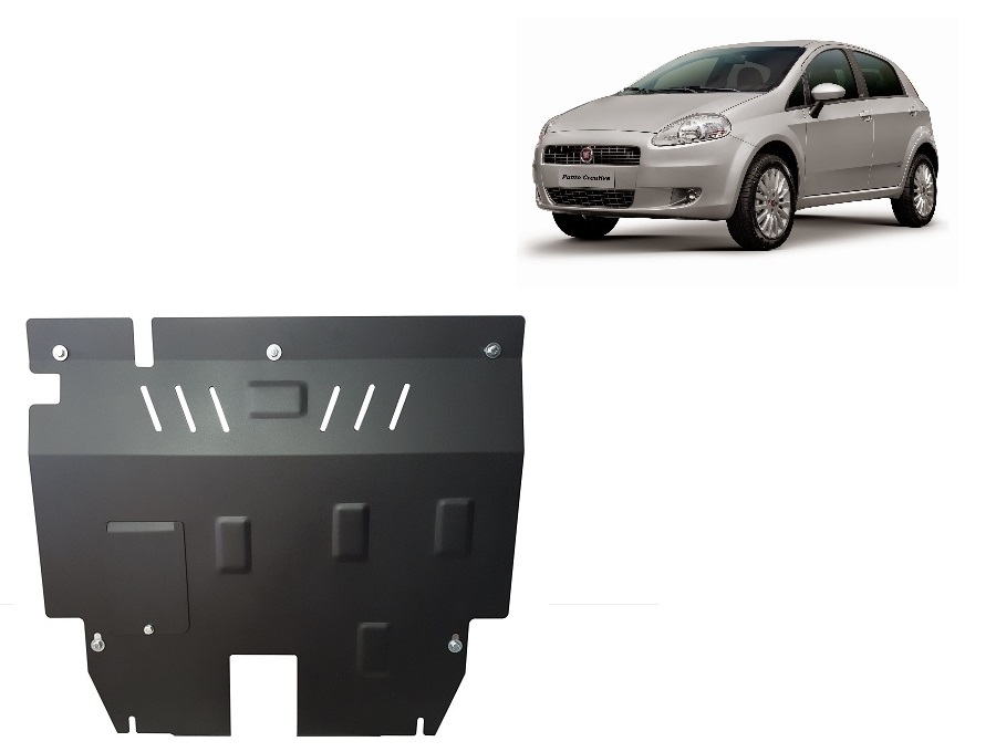 Fiat Punto (2006-2018) Engine, Gearbox, Radiator Skid Plate - 2 mm Steel