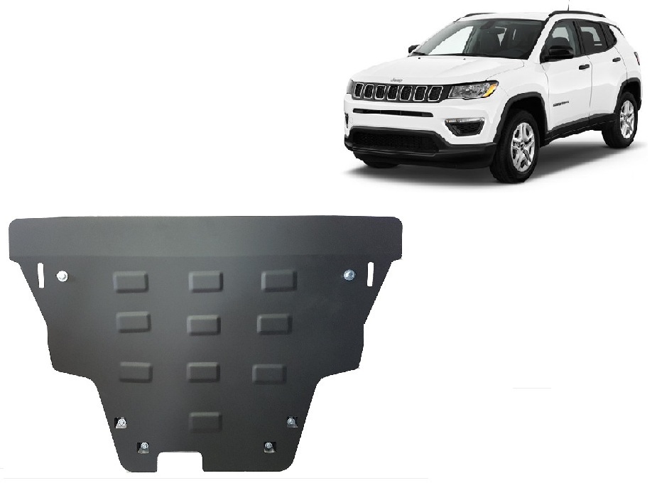 Jeep Compass (2017-2026) Engine, Front Bumper, Gearbox, Radiator Skid Plate - 2 mm Steel