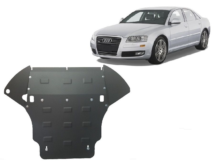 Audi A8 (2002-2010) Engine and Front Bumper and Gearbox and Radiator Skid Plate - 2 mm Steel