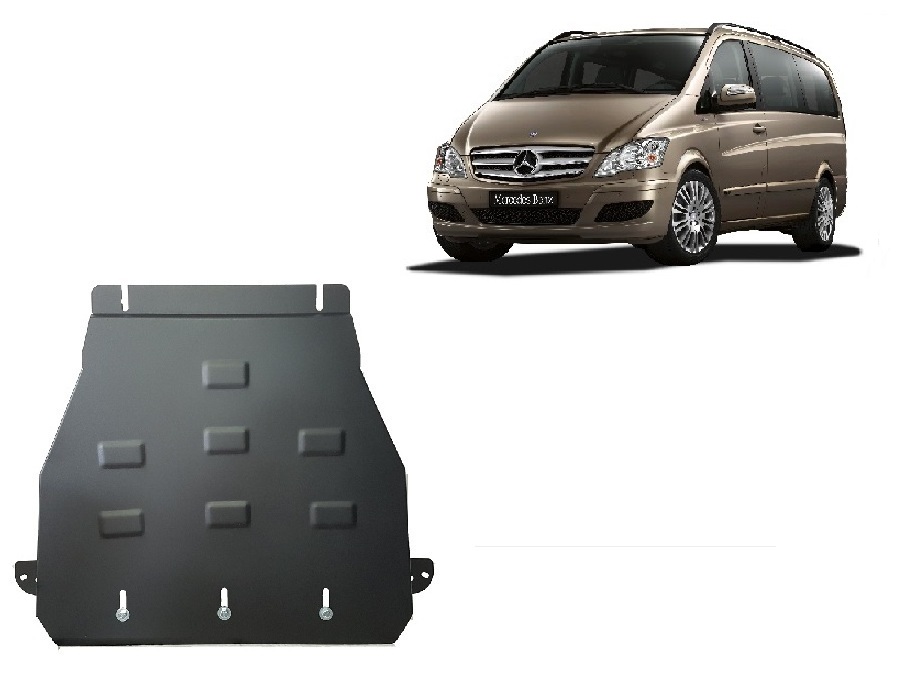 Mercedes Viano W639 - 2.2 D 4x2 (2003-2014) Gearbox Skid Plate - 2 mm Steel