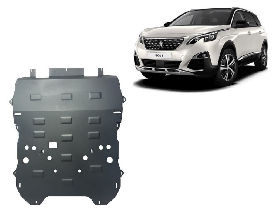 Peugeot 5008 (2017-2026) Engine, Front Bumper, Gearbox, Radiator Skid Plate - 2 mm Steel