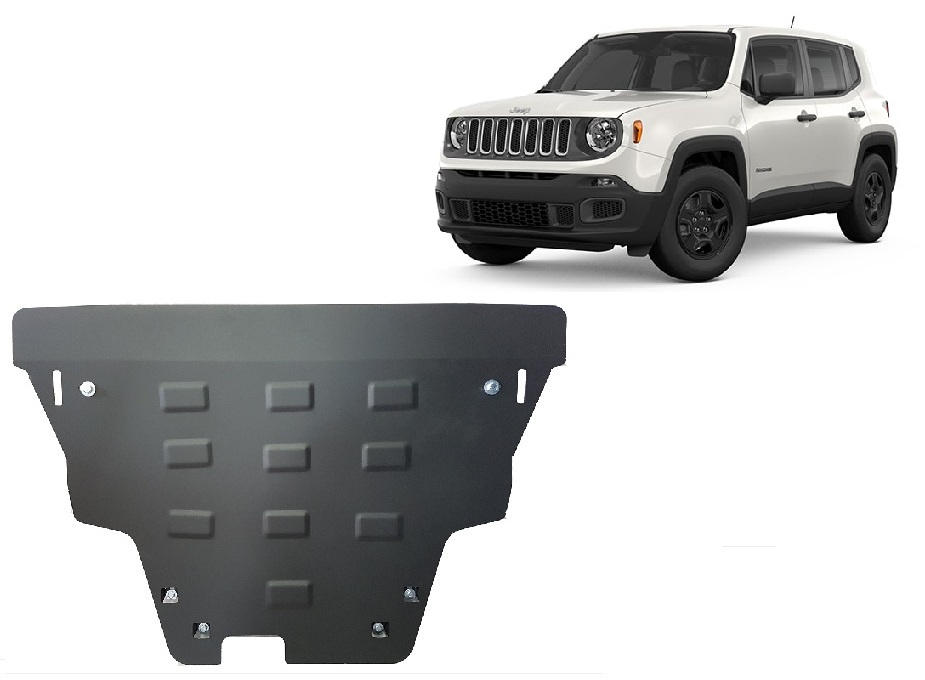 Jeep Renegade (2014-2026) Engine, Front Bumper, Gearbox, Radiator Skid Plate - 2 mm Steel