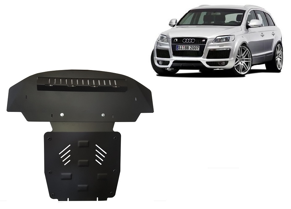 Audi Q7 S-Line (2006-2015) Engine and Front Bumper Skid Plate - 3 mm Steel