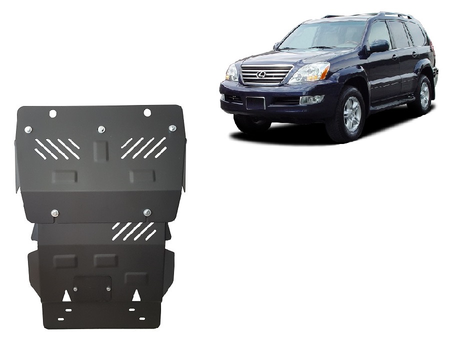 Lexus GX (2002-2009) Engine, Front Bumper, Radiator Skid Plate - 2 mm Steel