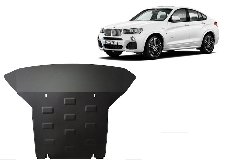 BMW X4 F26 (2014-2018) Engine, Front Bumper, Radiator Skid Plate - 2 mm Steel