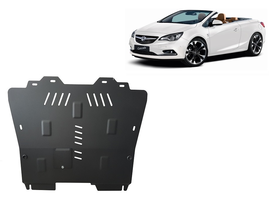 Opel Cascada (2013-2019) Engine, Gearbox, Radiator Skid Plate - 2 mm Steel
