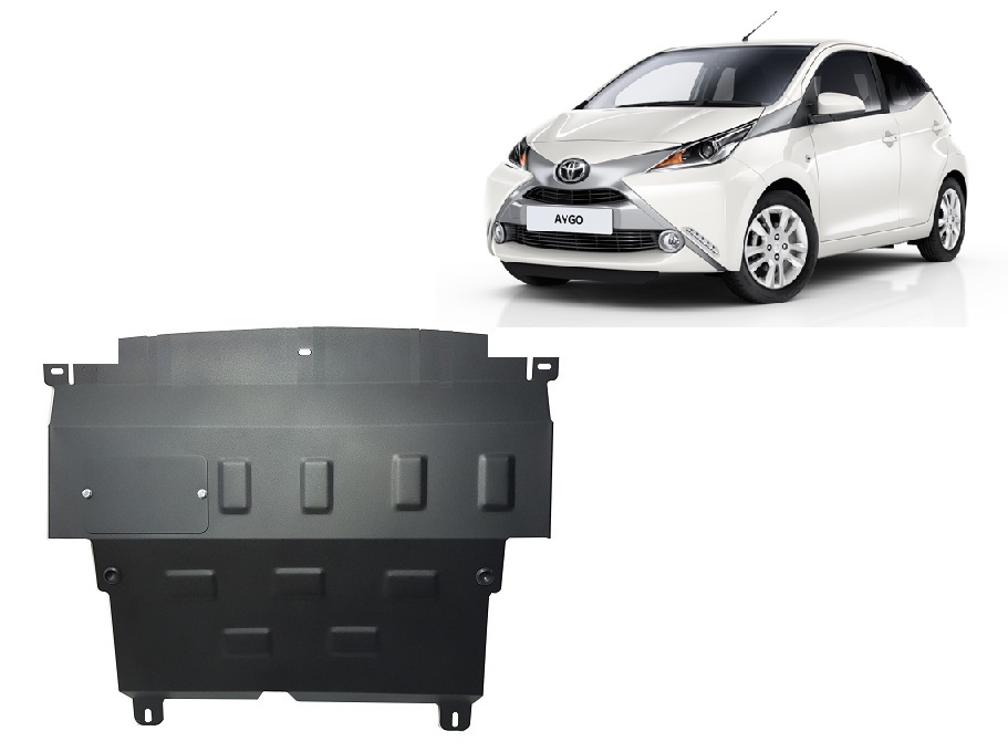 Toyota Aygo AB40 (2014-2022) Engine, Gearbox, Radiator Skid Plate - 2 mm Steel