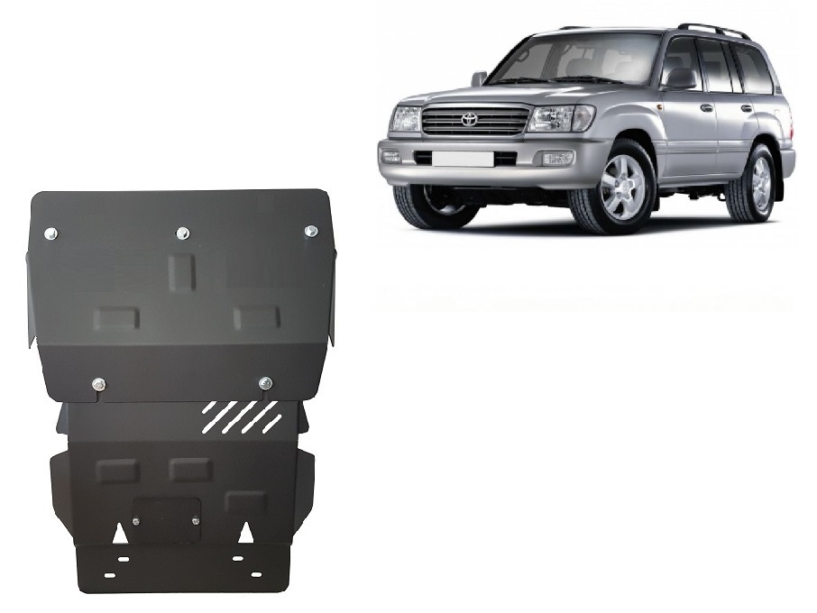 Toyota Land Cruiser J100 (1998-2008) Engine, Front Bumper, Radiator Skid Plate - 2 mm Steel