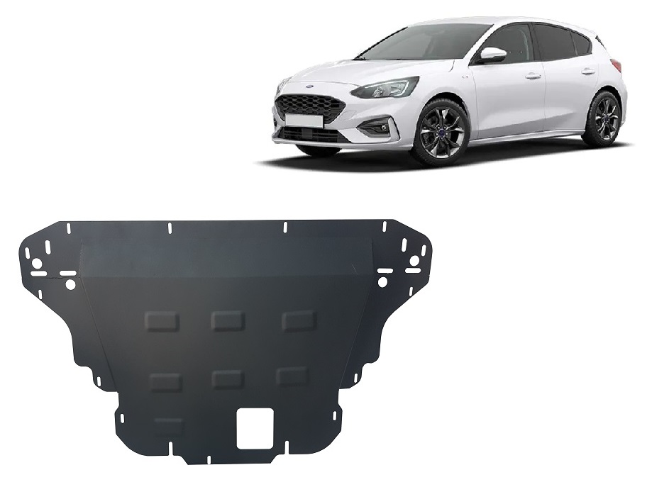 Ford Focus 4 (2018-2026) Engine, Front Bumper, Gearbox, Radiator Skid Plate - 2 mm Steel