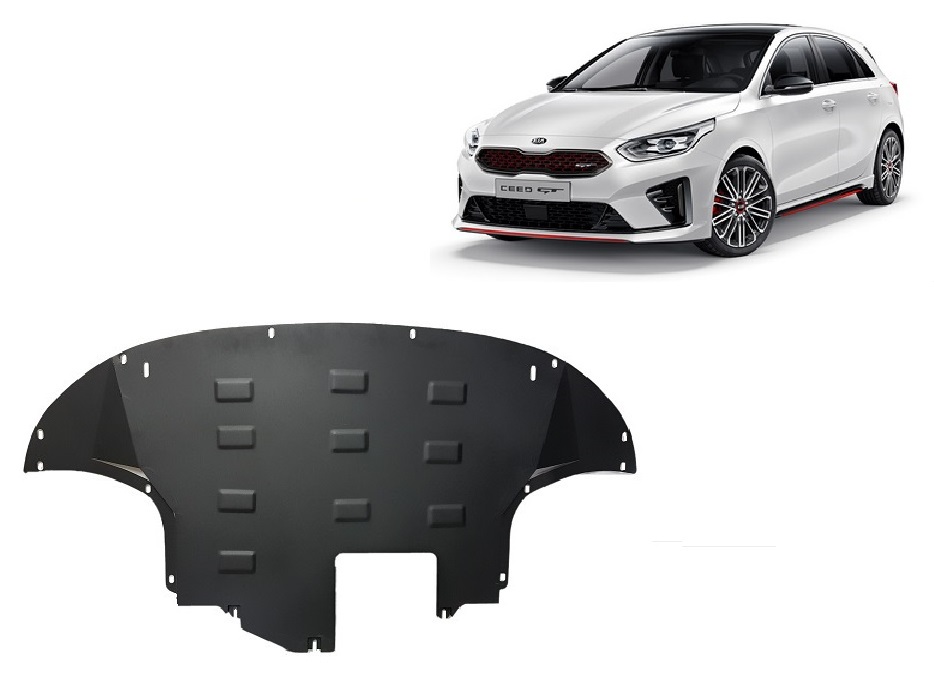 Kia Ceed (2018-2026) Engine, Front Bumper, Gearbox, Radiator Skid Plate - 2 mm Steel