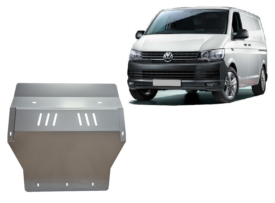 Volkswagen Transporter T6 (2015-2018) Engine, Front Bumper, Gearbox, Radiator Skid Plate - 4 mm Aluminum