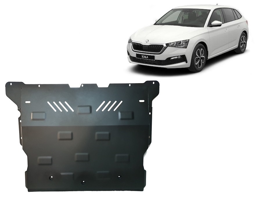 Skoda Scala (2019-2026) Engine, Front Bumper, Gearbox, Radiator Skid Plate - 2 mm Steel