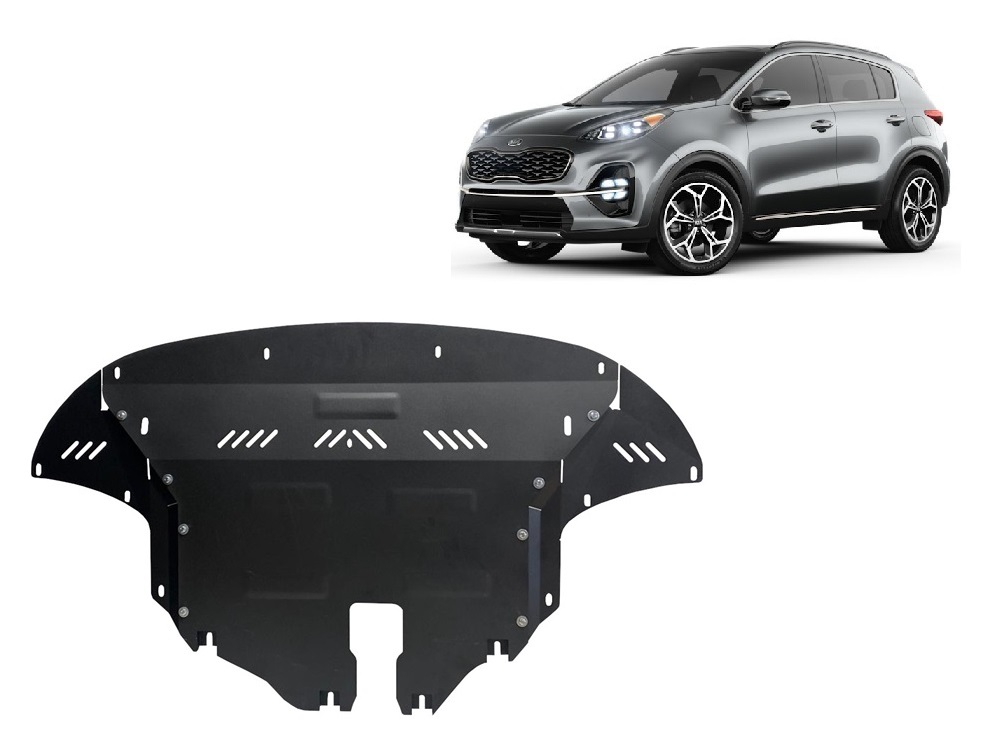 Kia Sportage (2019-2021) Engine, Front Bumper, Gearbox, Radiator Skid Plate - 2 mm Steel