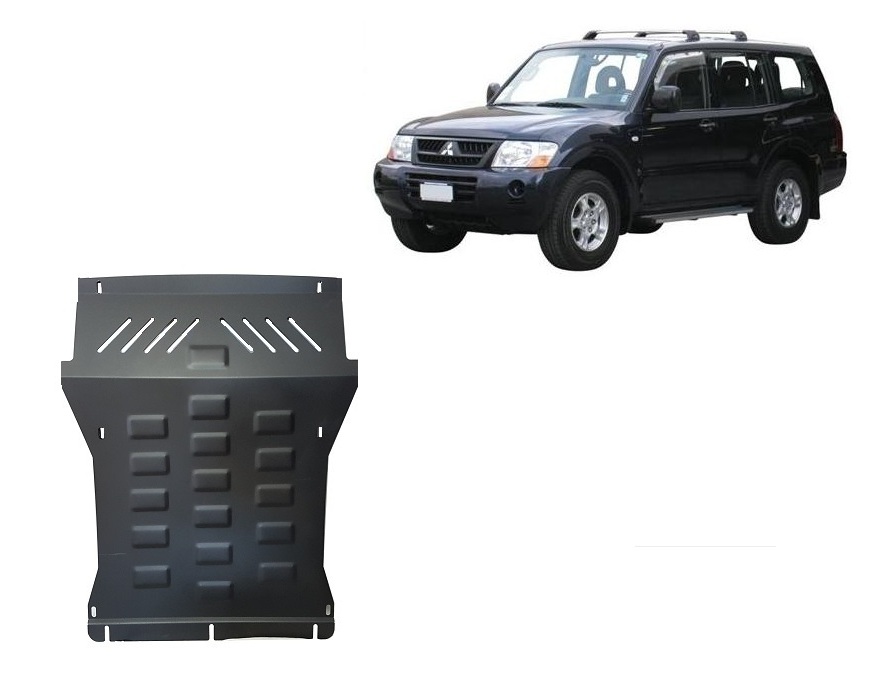 Mitsubishi Pajero 3 (V60, V70) Vers. 2.0 (1999-2007) Engine, Radiator Skid Plate - 3 mm Steel