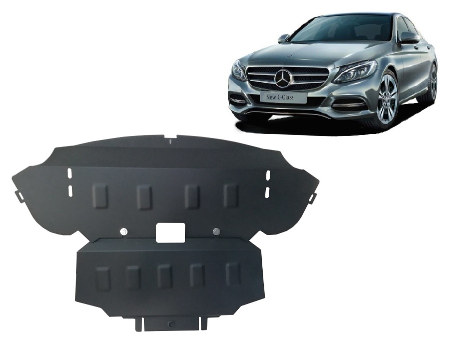Mercedes C-Class W205 (2014-2021) Engine, Front Bumper, Radiator Skid Plate - 2 mm Steel