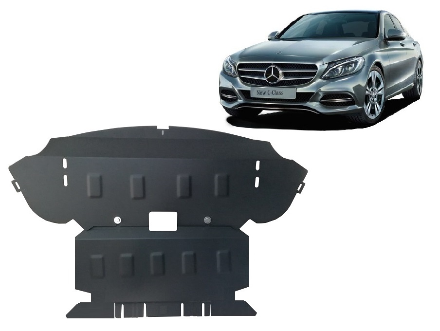 Mercedes C-Class W205 4x4 (2014-2021) Engine, Radiator Skid Plate - 2 mm Steel