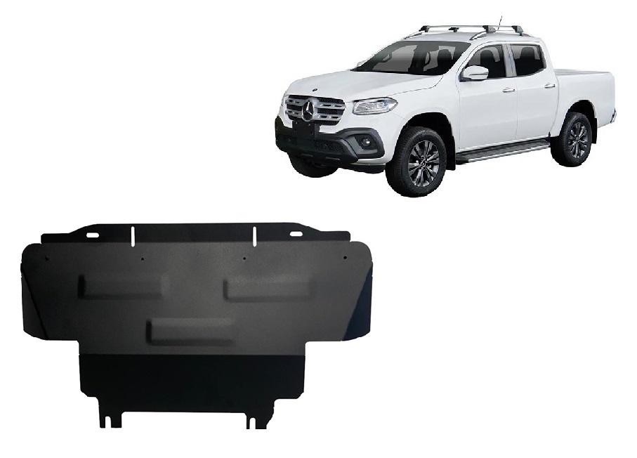 Mercedes X-Class W470 (2017-2020) Radiator Skid Plate - 2 mm Steel