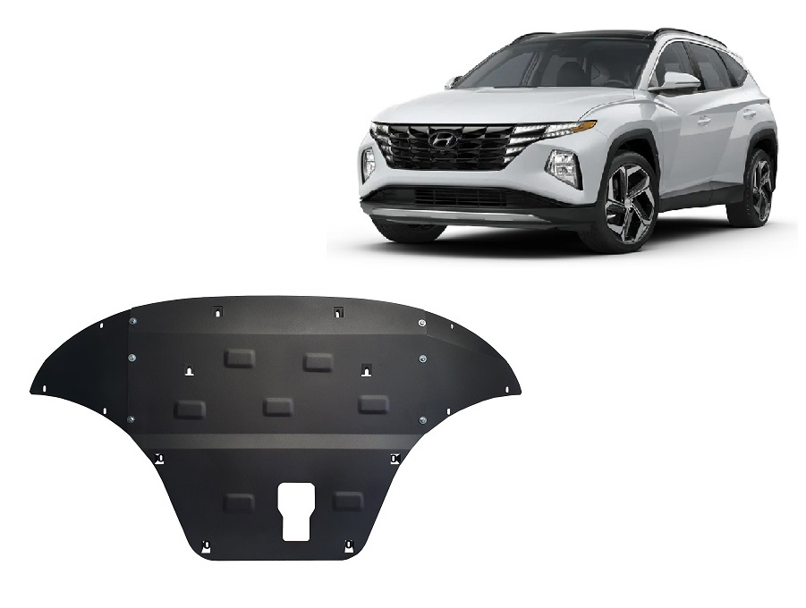 Hyundai Tucson (2021-2026) Engine, Front Bumper, Gearbox, Radiator Skid Plate - 2 mm Steel