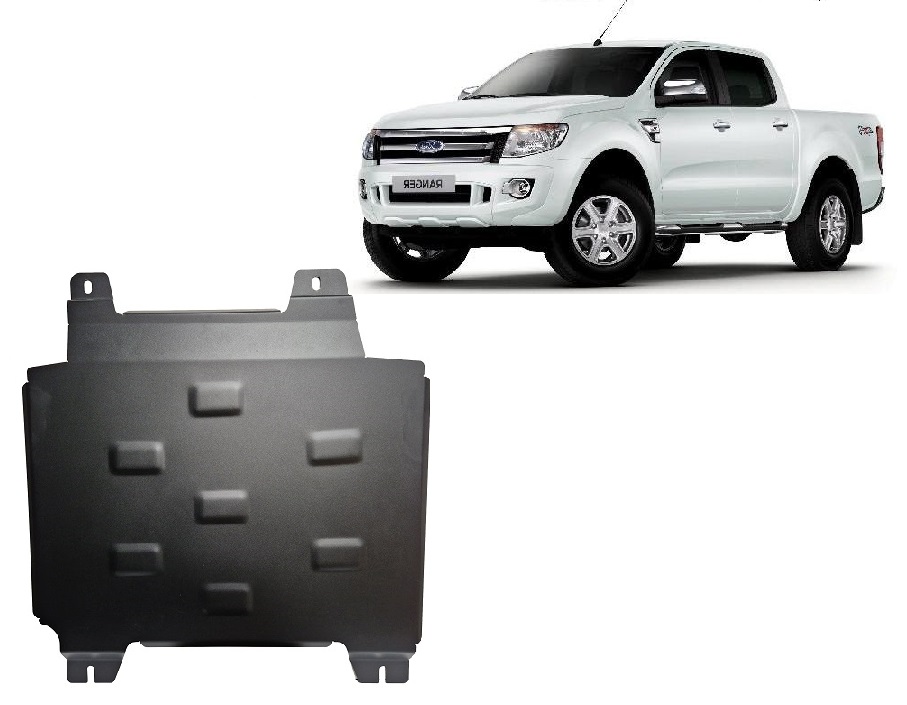 Ford Ranger (2020-2023) Gearbox and Transfer Case Skid Plate - 2 mm Steel