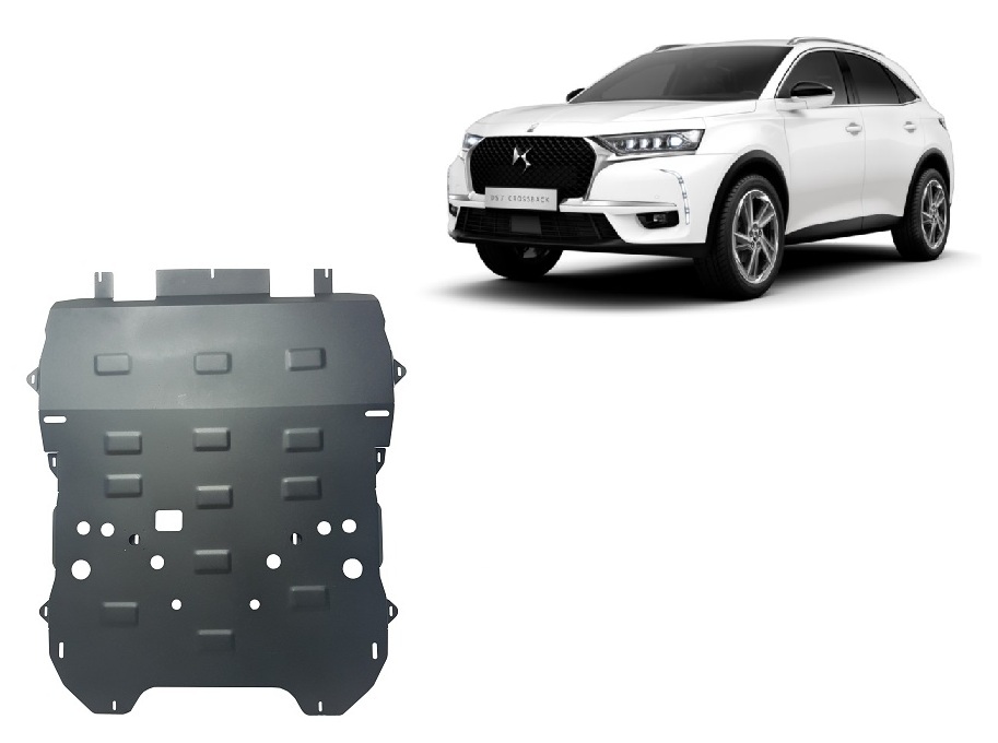 Citroen DS7 Crossback (2017-2026) Engine, Front Bumper, Gearbox, Radiator Skid Plate - 2 mm Steel