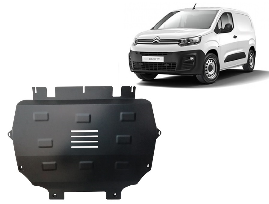 Citroen Berlingo (2018-2026) Engine, Gearbox, Radiator Skid Plate - 2 mm Steel