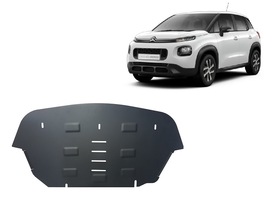 Citroen C3 Aircross (2017-2026) Engine, Front Bumper, Gearbox, Radiator Skid Plate - 2 mm Steel
