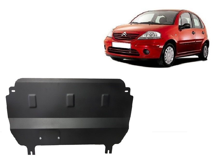 Citroen C3 (2003-2018) Engine, Gearbox, Radiator Skid Plate - 2 mm Steel