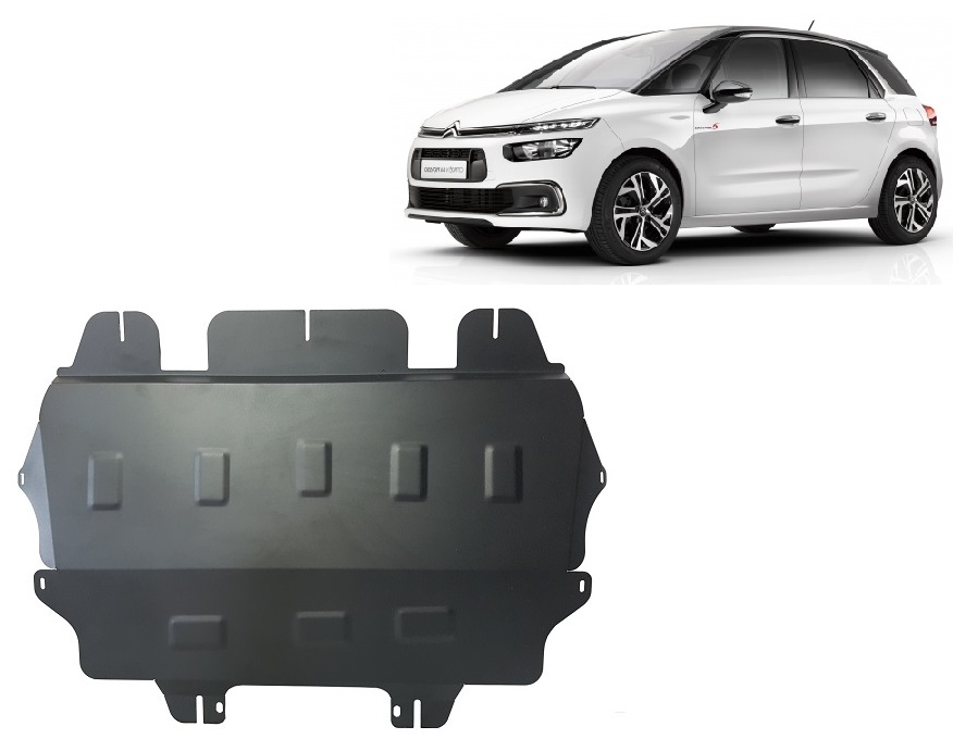 Citroen C4 Picasso (2008-2013) Engine, Gearbox, Radiator Skid Plate - 2 mm Steel