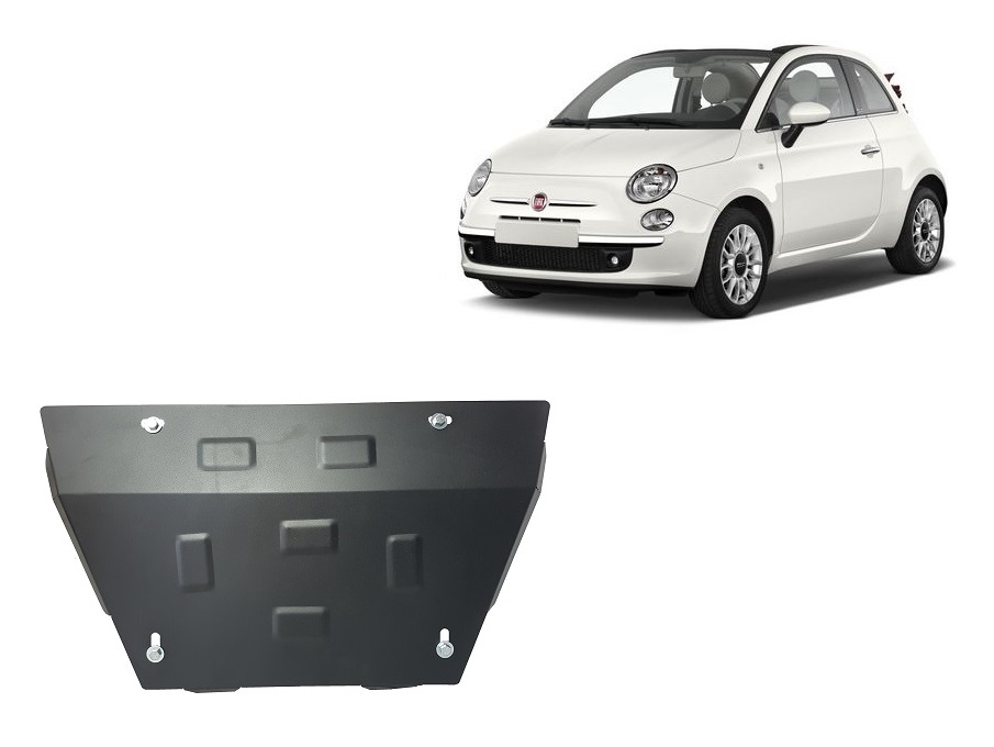 Fiat 500 S (2007-2026) Engine, Gearbox, Radiator Skid Plate - 2 mm Steel