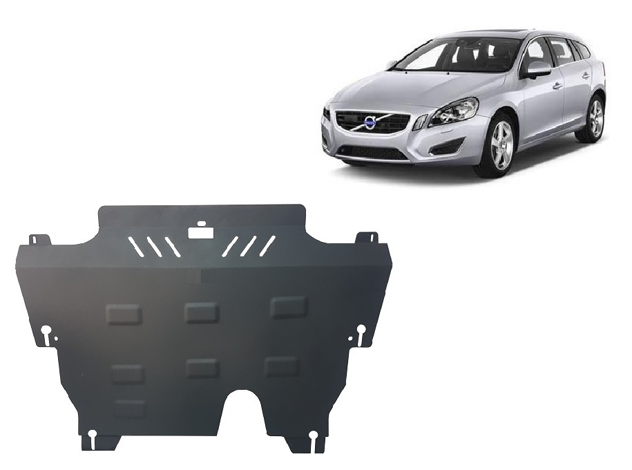Volvo V60 (2010-2018) Engine, Gearbox, Radiator Skid Plate - 2 mm Steel